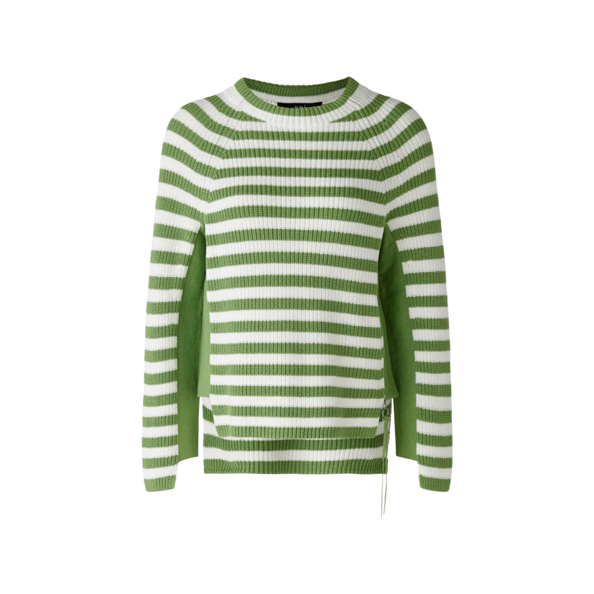 Image 7 of RUBI  Pullover - green white in green white | Oui