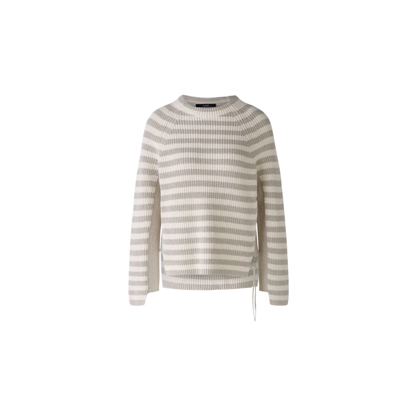 Image 6 of RUBI  Pullover - lightbrown white in lightbrown white | Oui