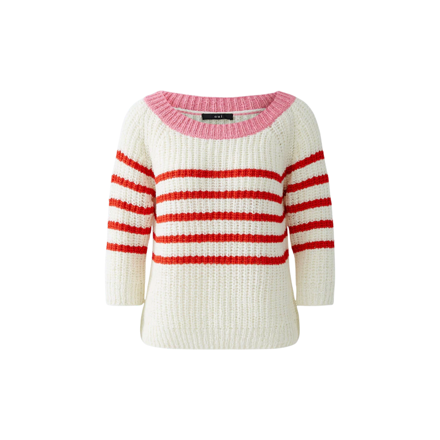 Image 7 of pullover - white red in white red | Oui