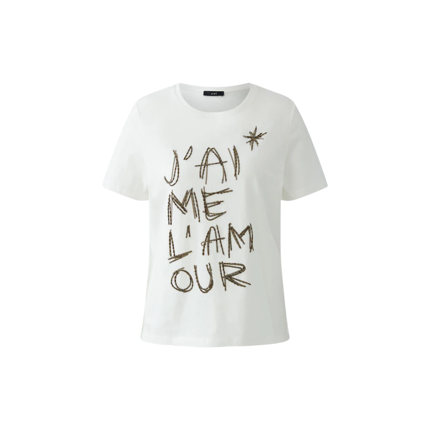 Image 6 of T-shirt - white brown in white brown | Oui