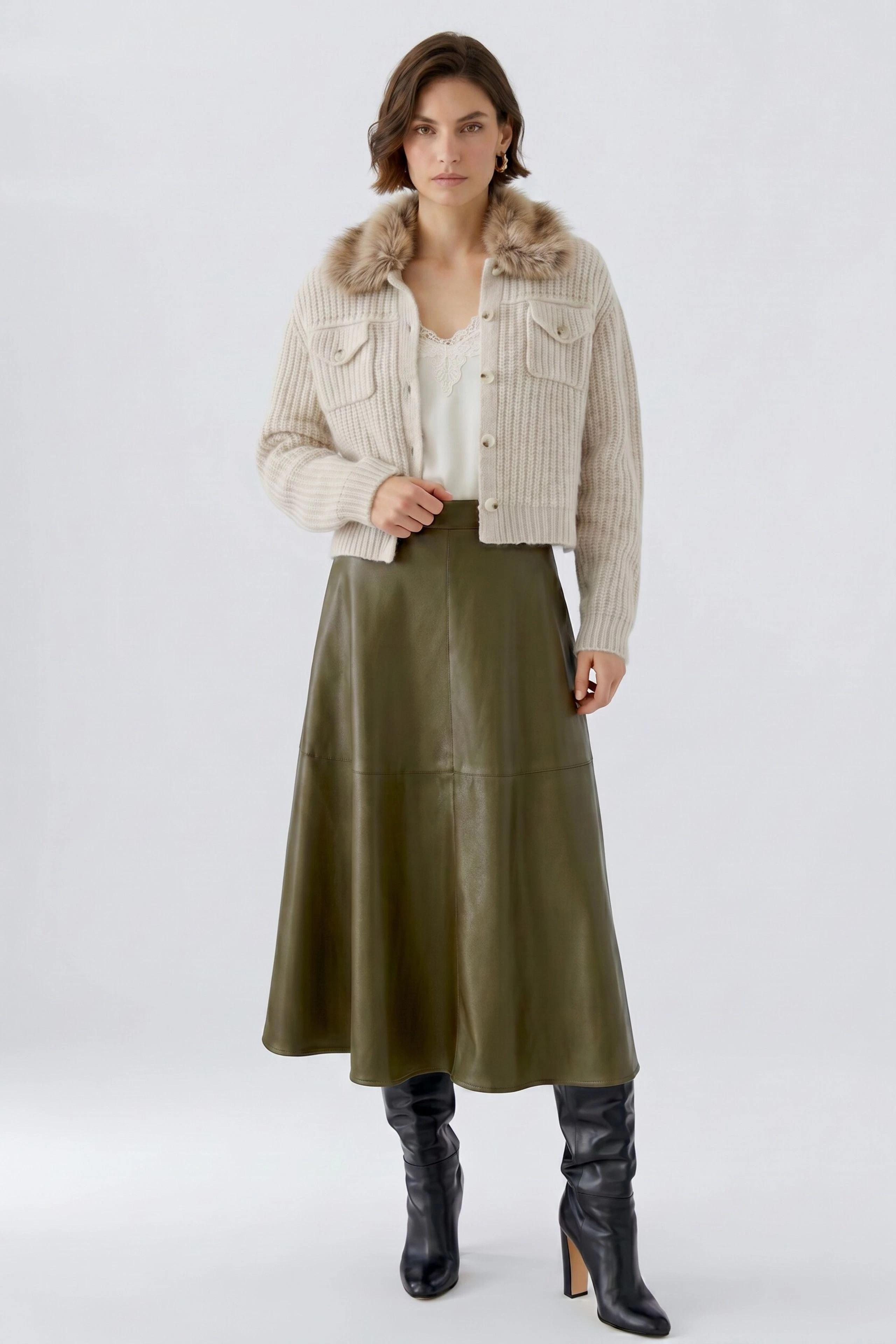 Skirt leather look - bramble berry