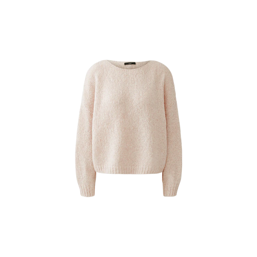 Bequemer Damen-Pullover in zartem Rosa mit lässigem Schnitt und weichem Material.