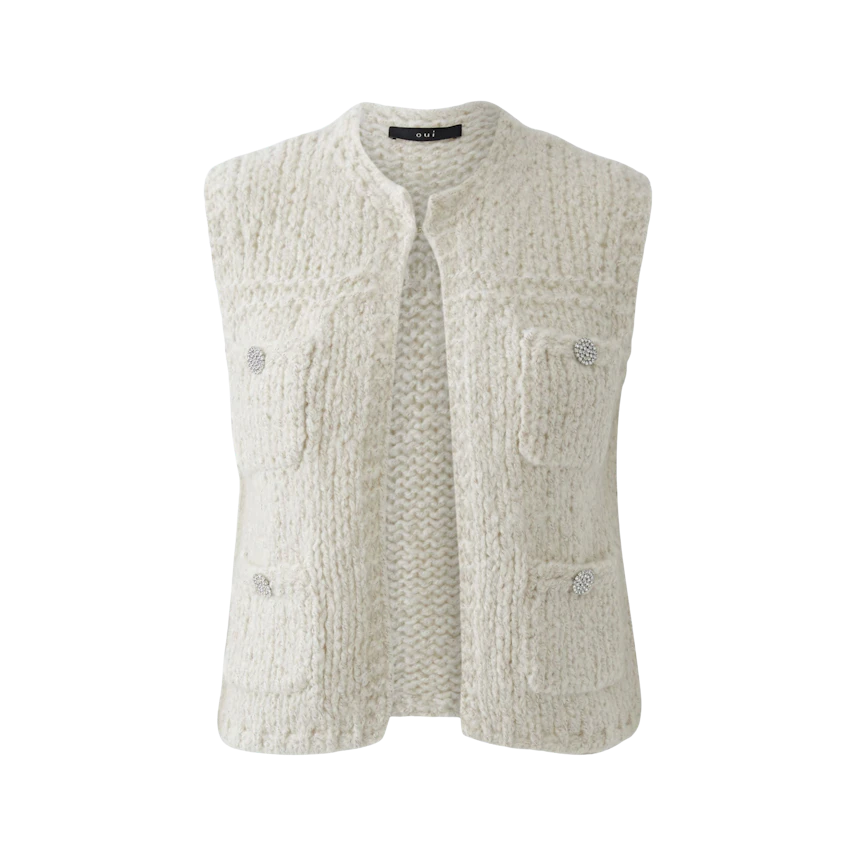 Bild 8 von Strickweste - light beige mel in light beige mel | Oui