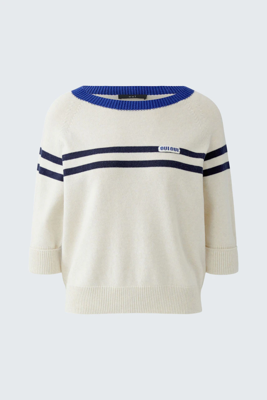Image 5 of pullover - white blue in white blue | Oui