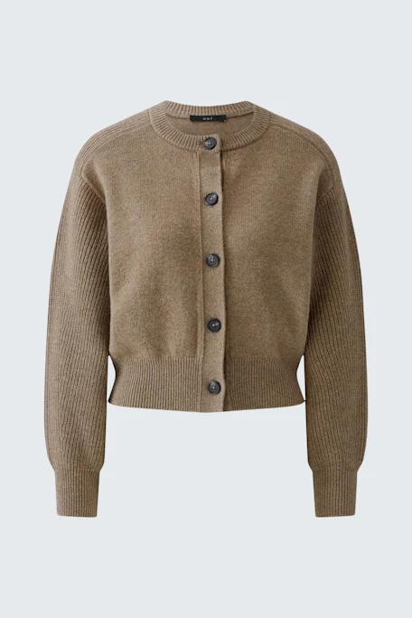 Knit jacket - Taupe Melange