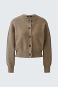 Strickjacke - Taupe Melange