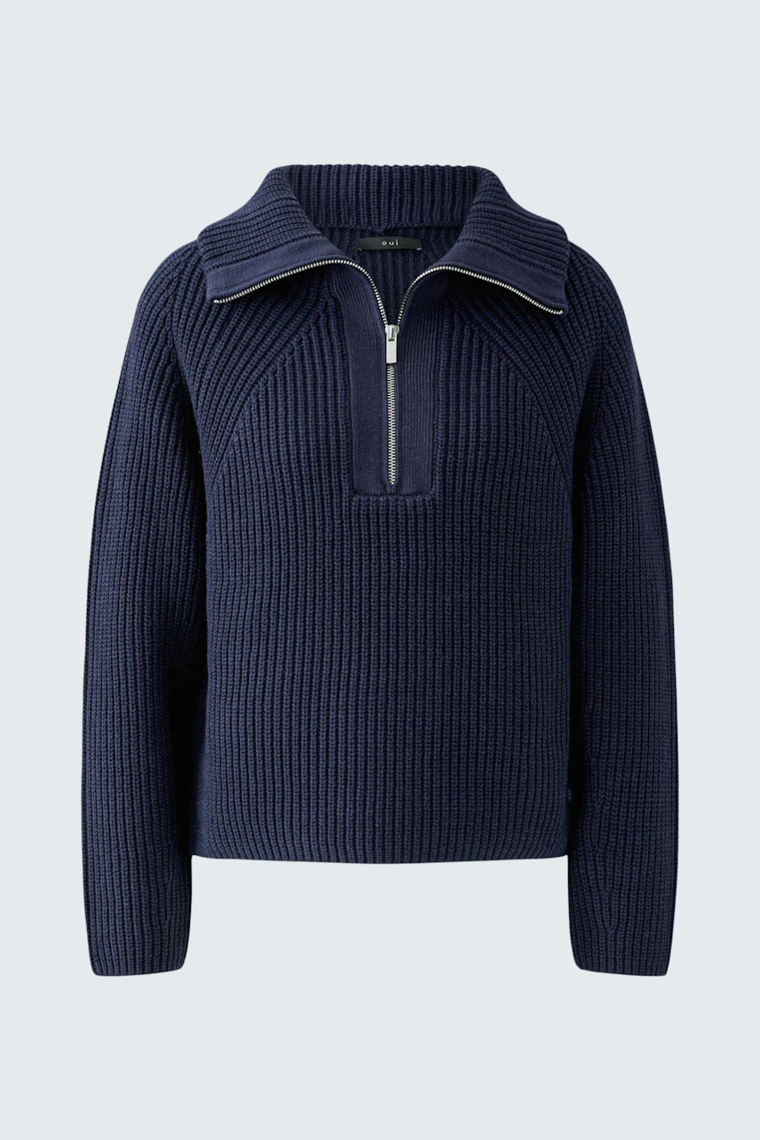 Image 6 of pullover - darkblue in darkblue | Oui