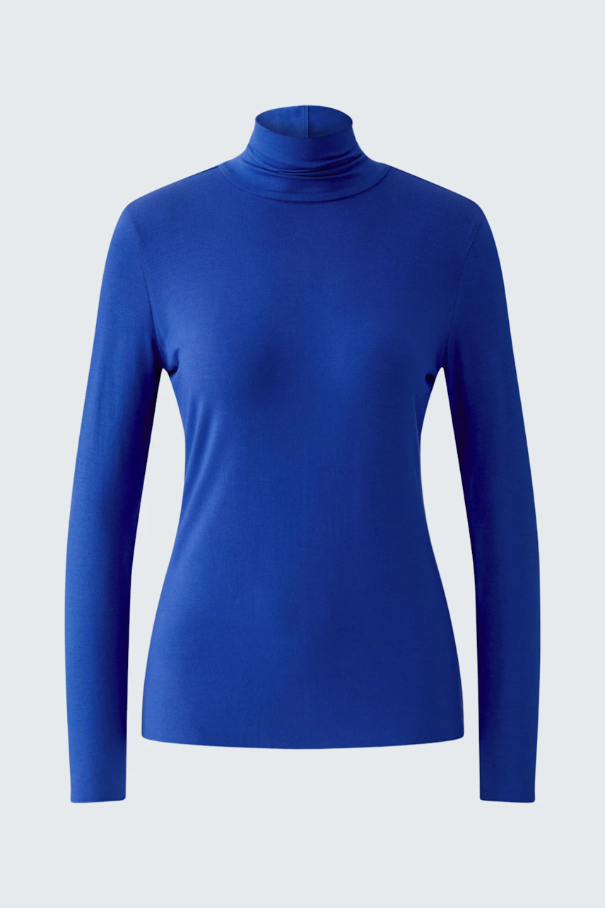Image 5 of Long-sleeve shirt - royal blue in royal blue | Oui