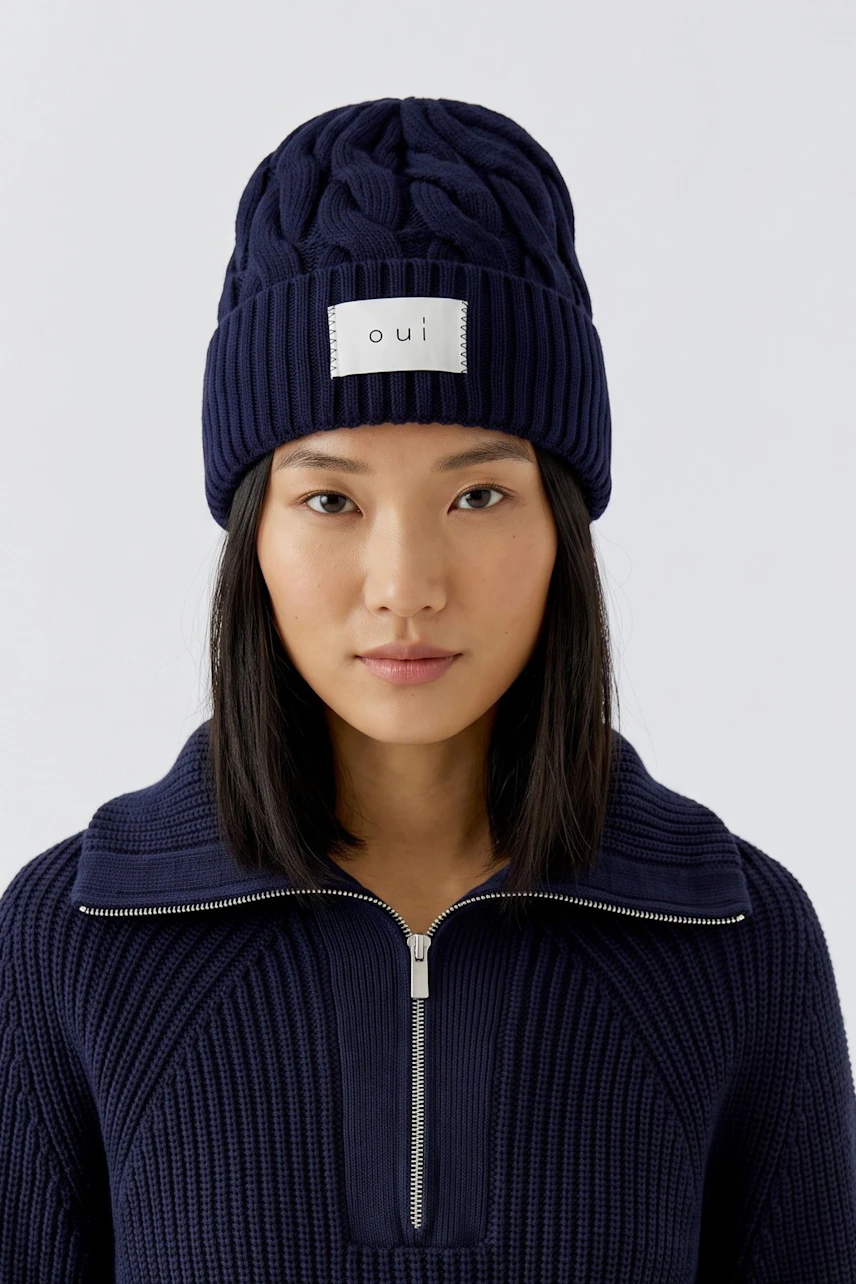 Image 3 of Hat - darkblue in darkblue | Oui