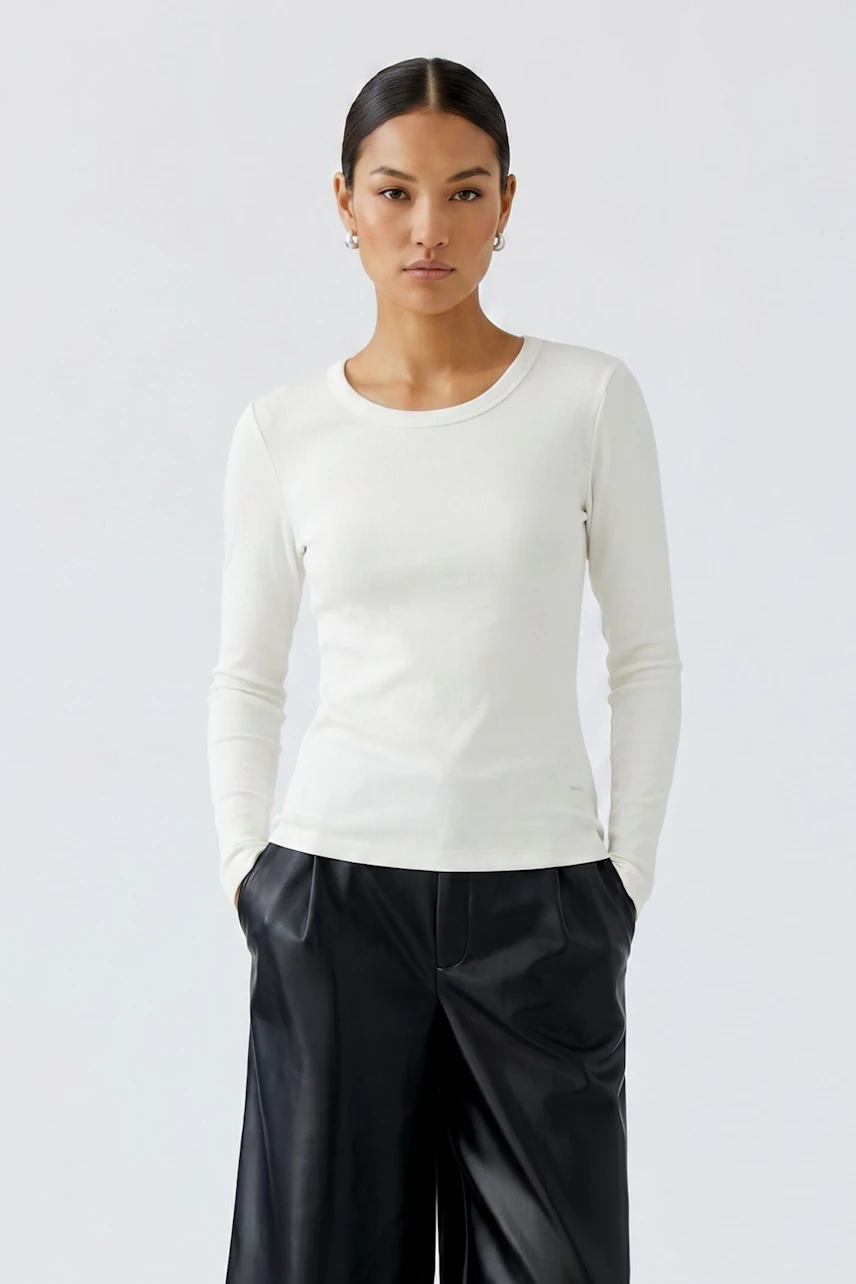 Bild 2 von Langarmshirt - cloud dancer in cloud dancer | Oui