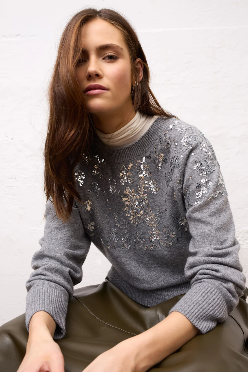 Image 5 of pullover - steel grey in steel grey | Oui