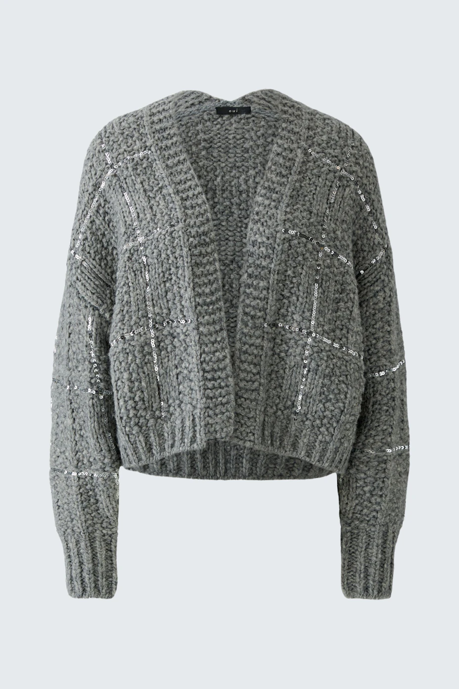 Knit jacket - steel grey