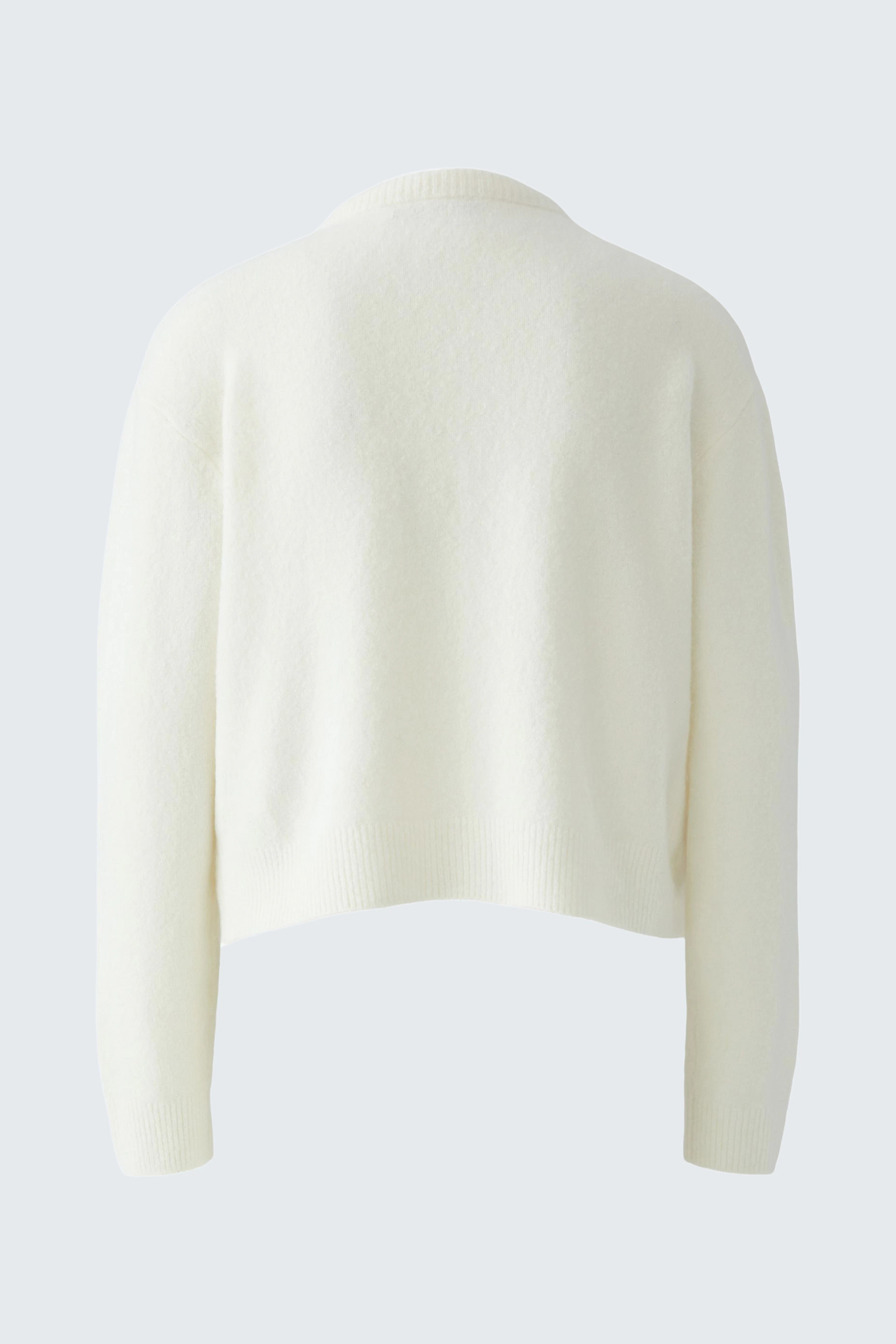 White knit cardigan: Simple and cozy design, perfect for layering in cooler weather.