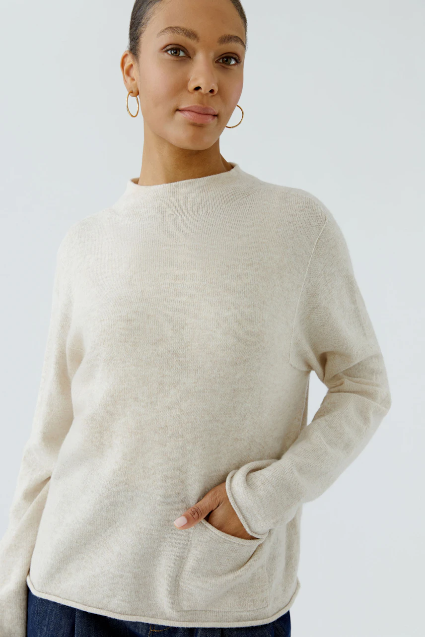 Image 5 of pullover - light beige mel in light beige mel | Oui