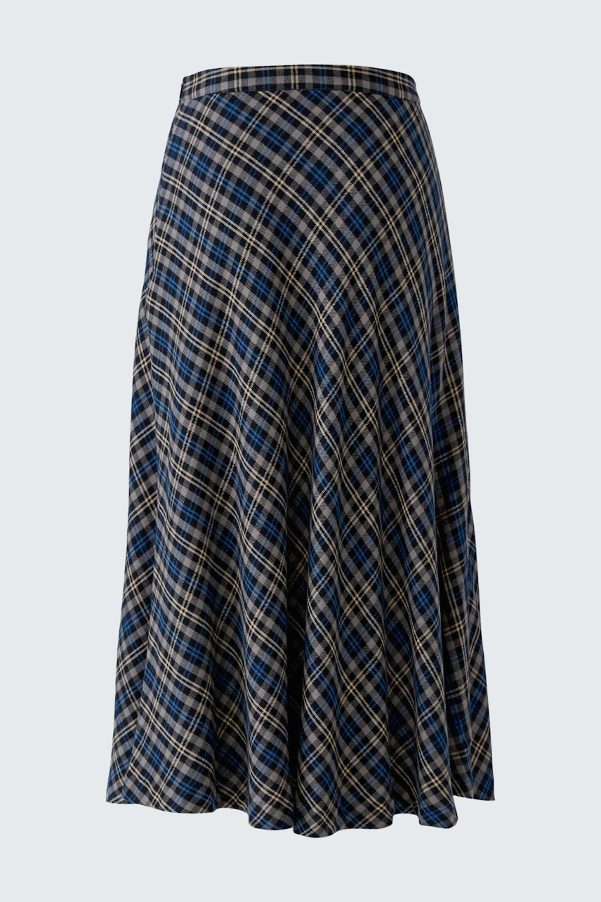 A-line skirt in plaid pattern, showcasing a classic and versatile design for everyday wear.