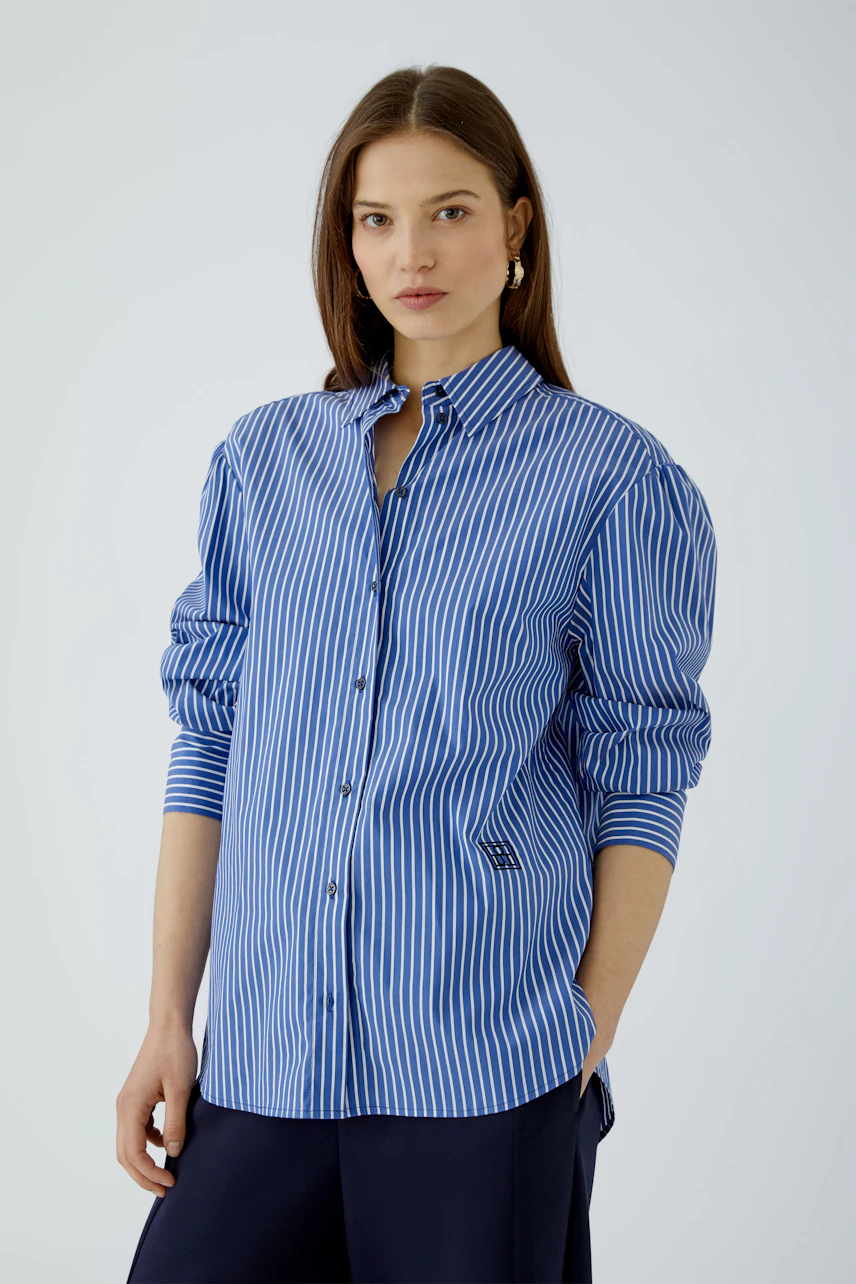 Image 2 of Shirt blouse - blue white in blue white | Oui