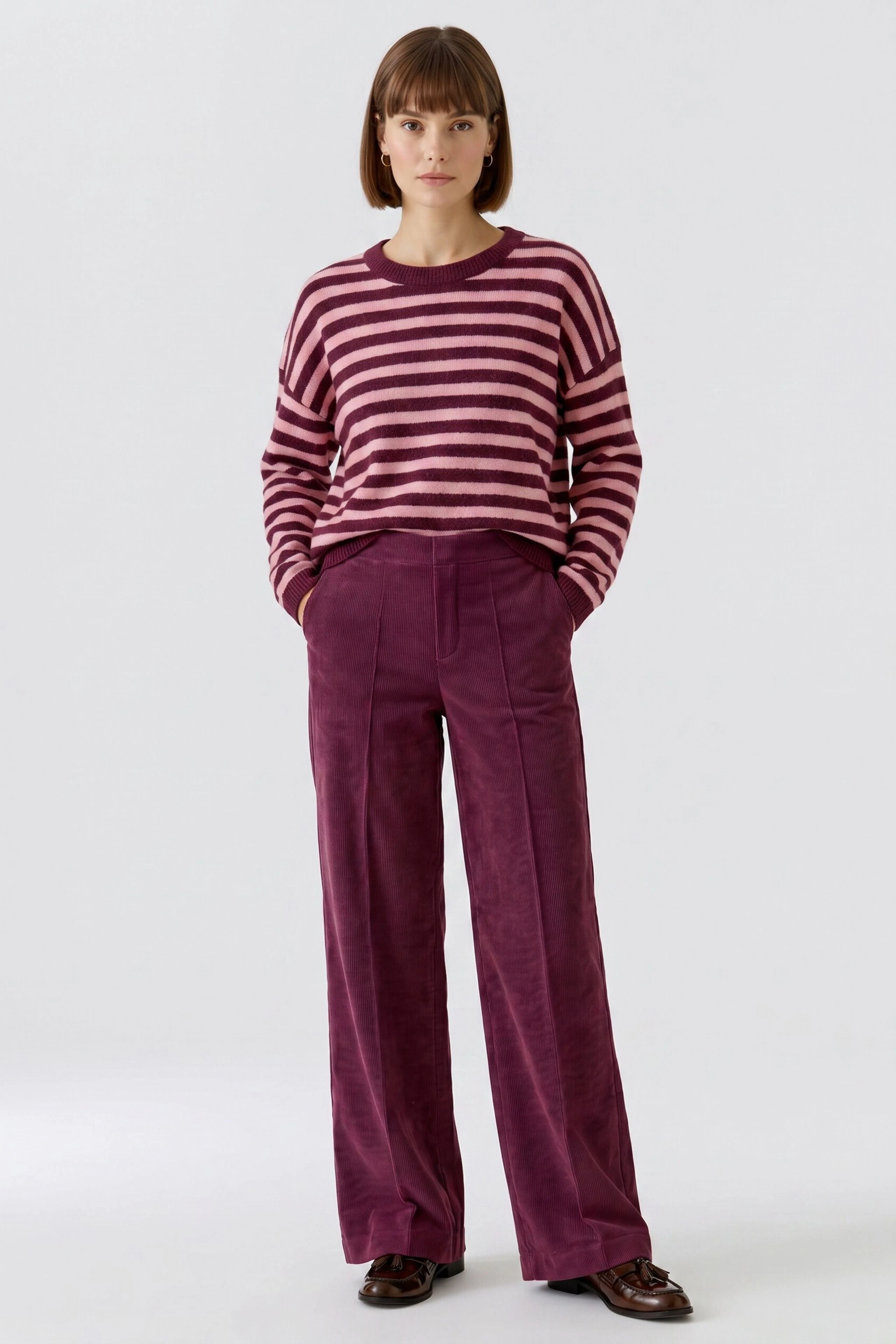 Cordhose - Flared Fit - rose