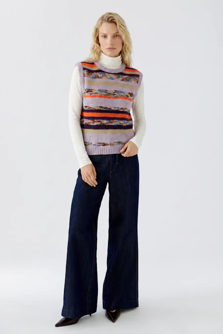 Pullunder - lilac camel