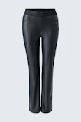 Pants leather look - black