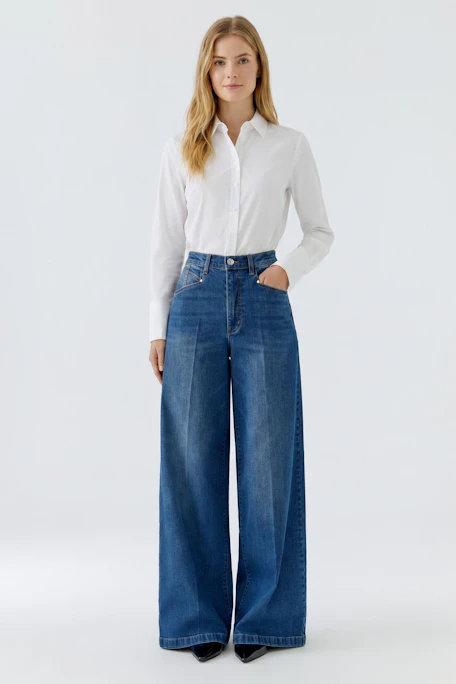 Jeans HIGH WAIST - bright blue denim