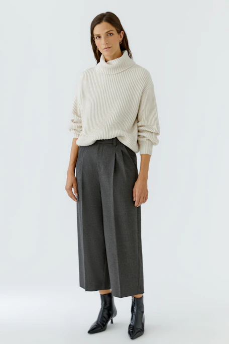 Bundfaltenhose - grey