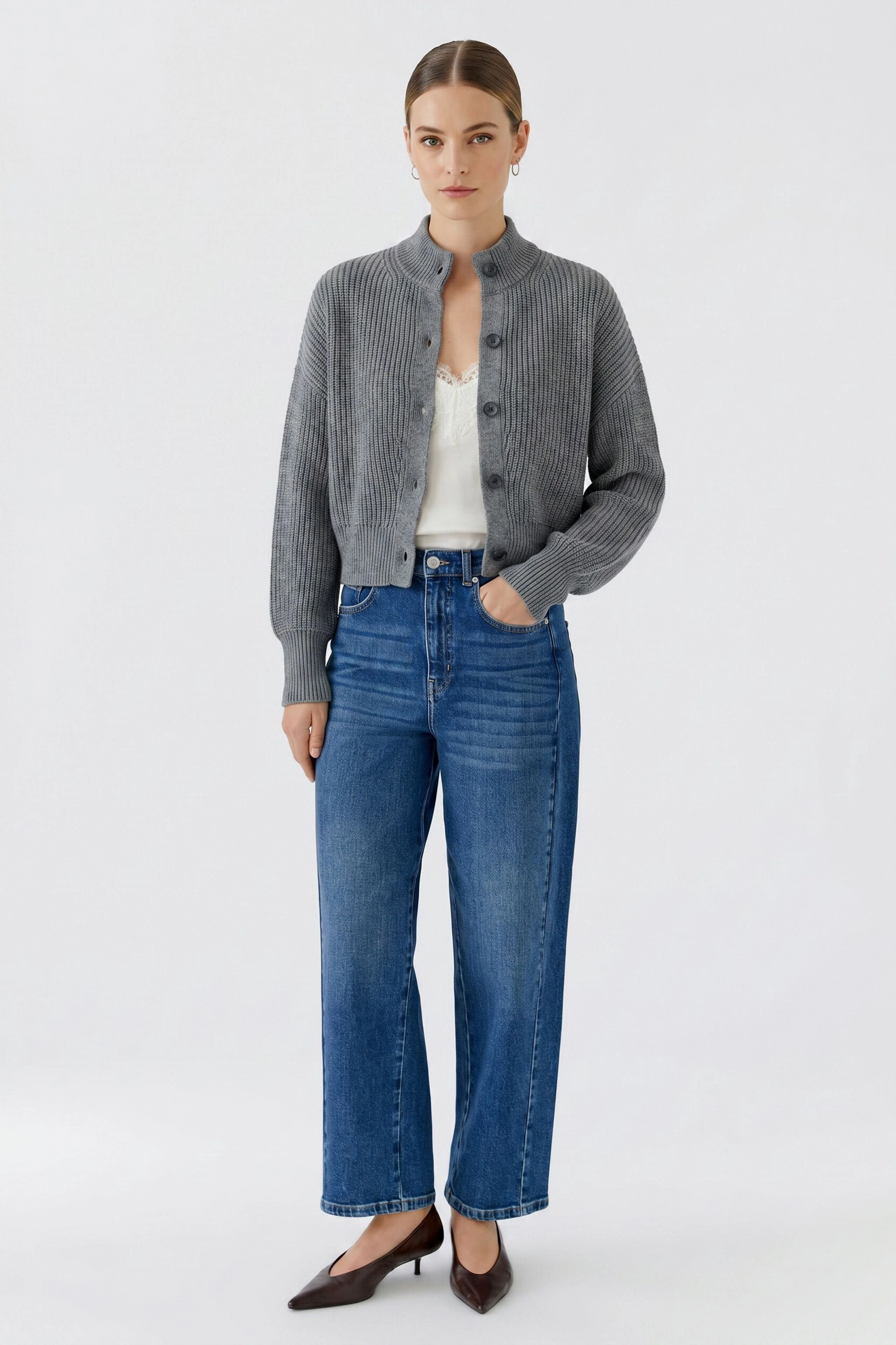 Strickjacke - grey