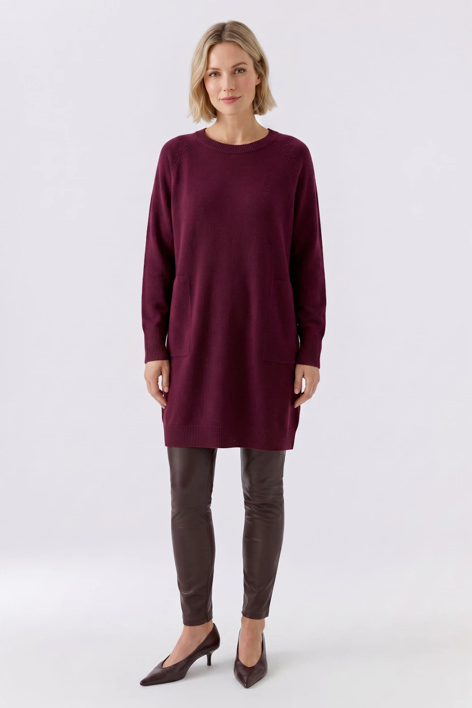 Knitted dress - taupe mel