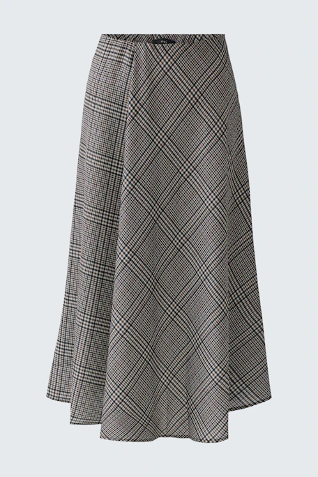 Casual A-line skirt in plaid pattern, perfect for versatile styling. No model, just the skirt.