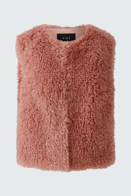 Faux fur vest - rose