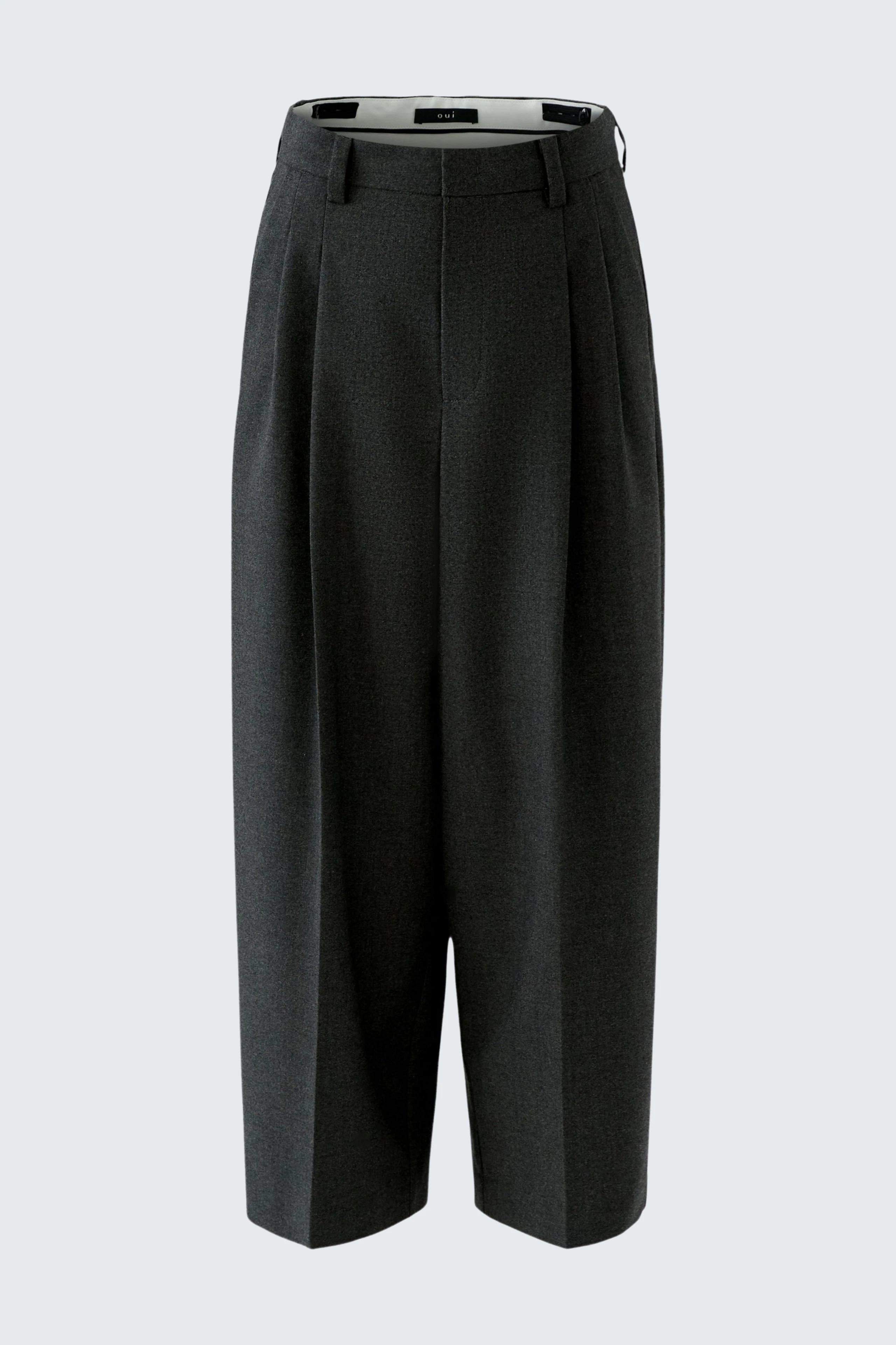 Pleat-front trousers - grey