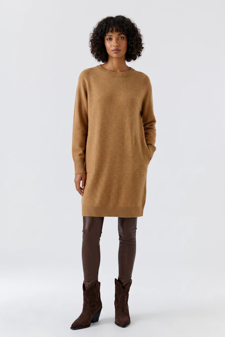 Knitted dress - taupe mel