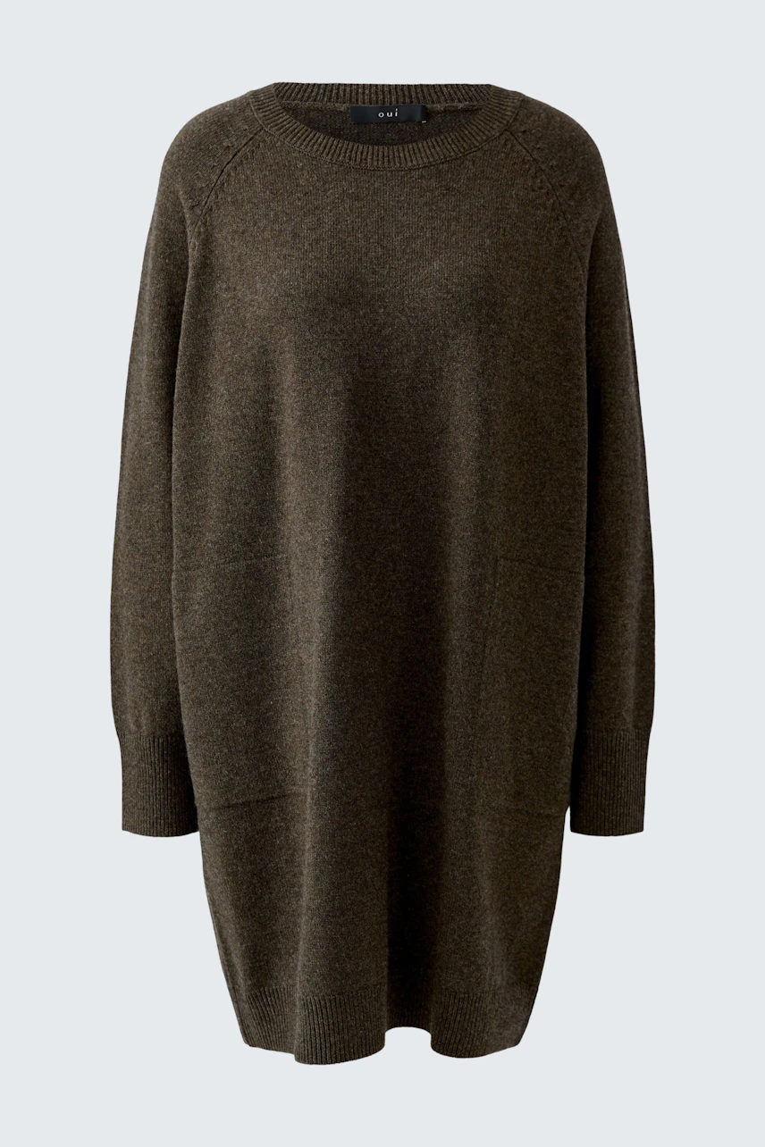 Image 6 of Knitted dress - taupe mel in taupe mel | Oui