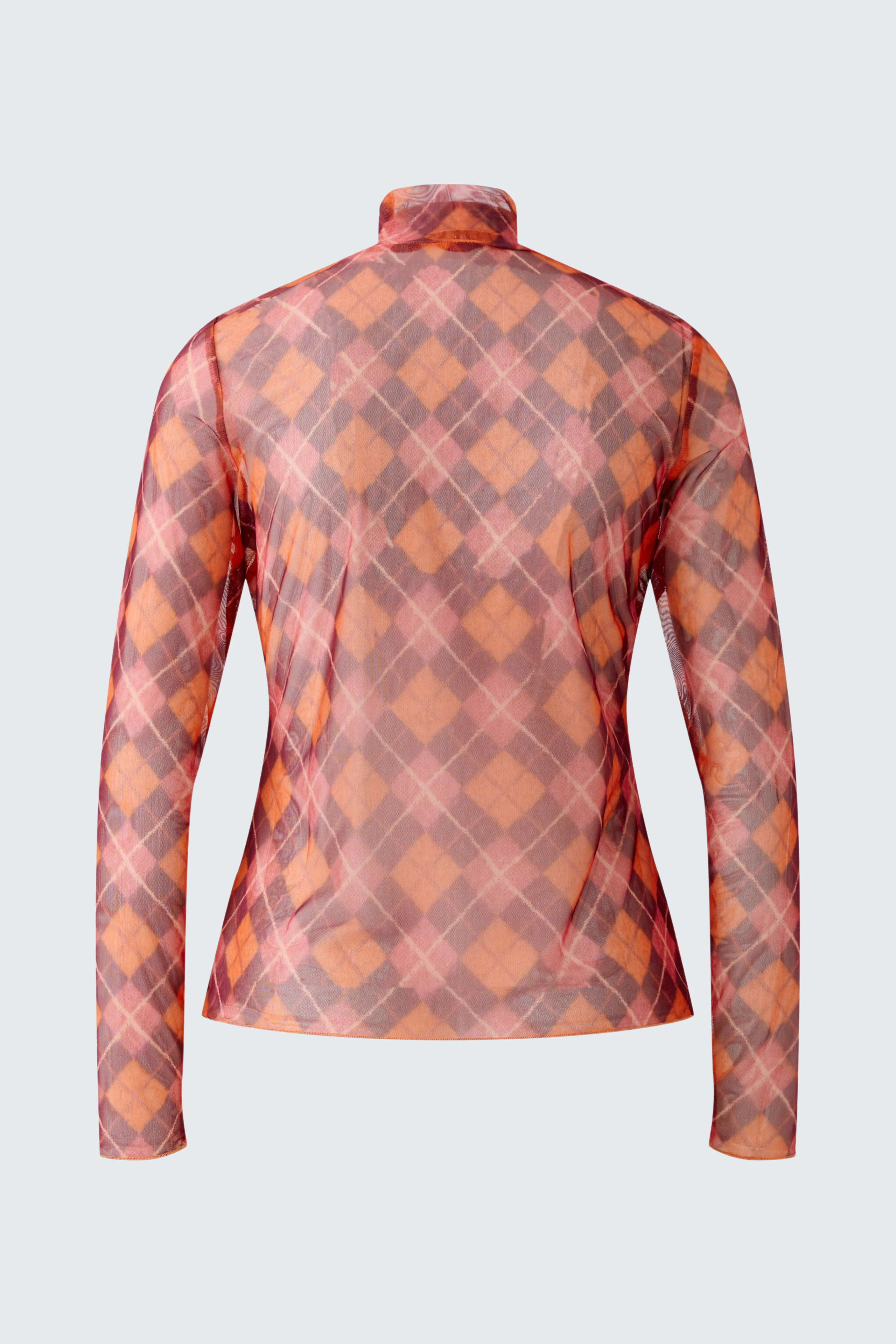 Plaid long-sleeve shirt: Vibrant pattern, perfect for layering or wearing alone. Casual and versatile style.