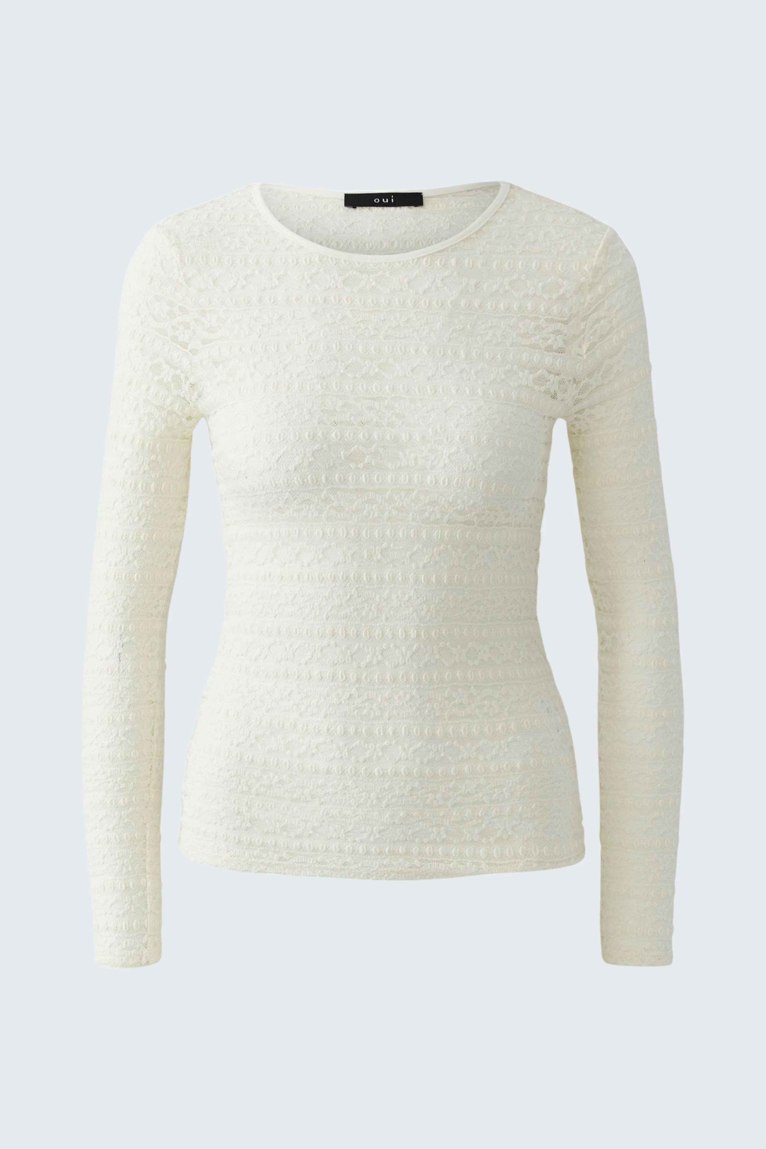 Long-sleeve shirt lace - gardenia