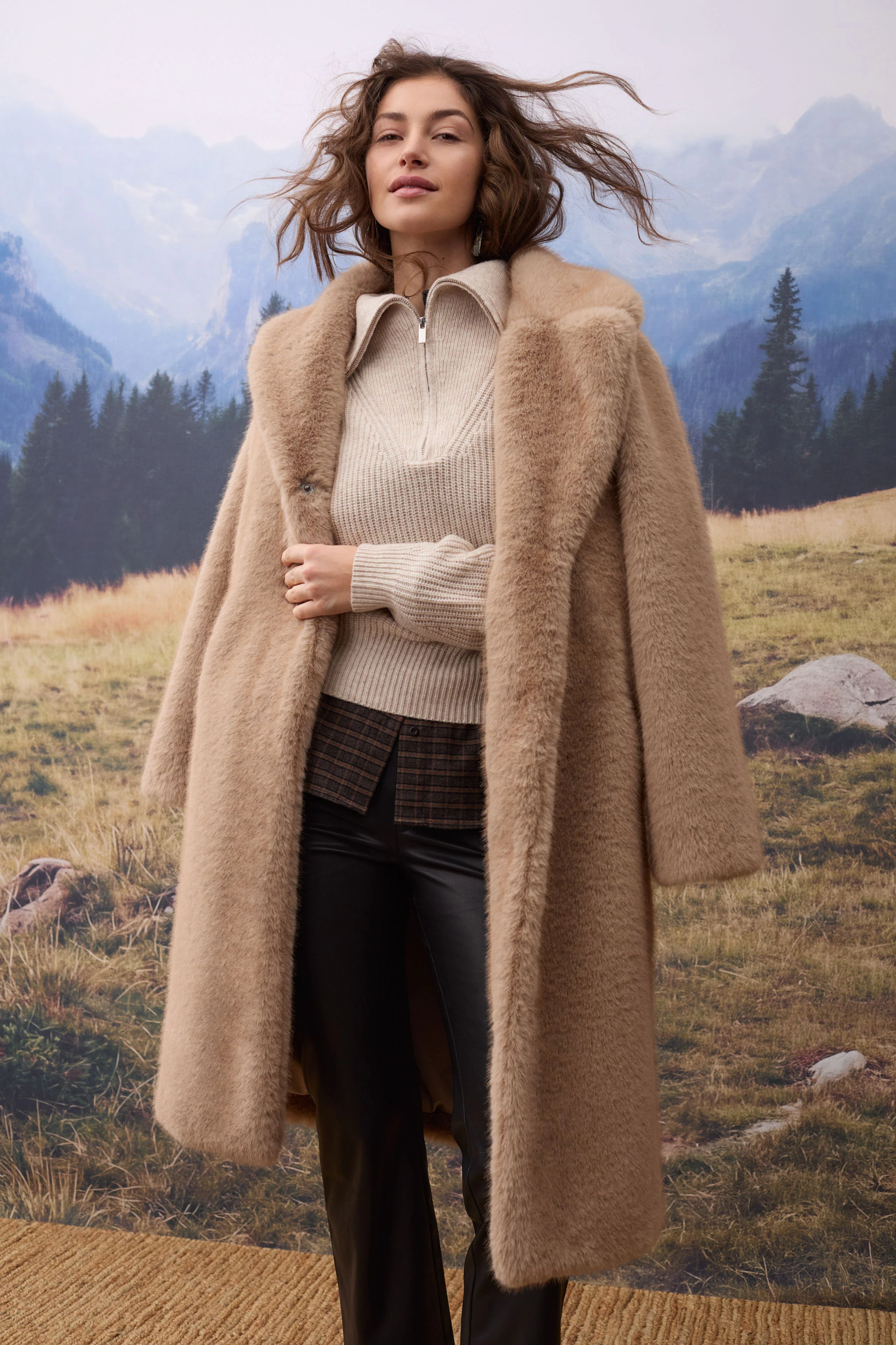 Winter coat - light stone