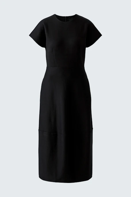 Simple black dress: A classic, sleeveless design with a fitted waist and flowing skirt.