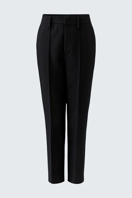 Schwarze Stoffhose: Klassische Damenhose mit geradem Schnitt, ideal für vielseitige Outfits.