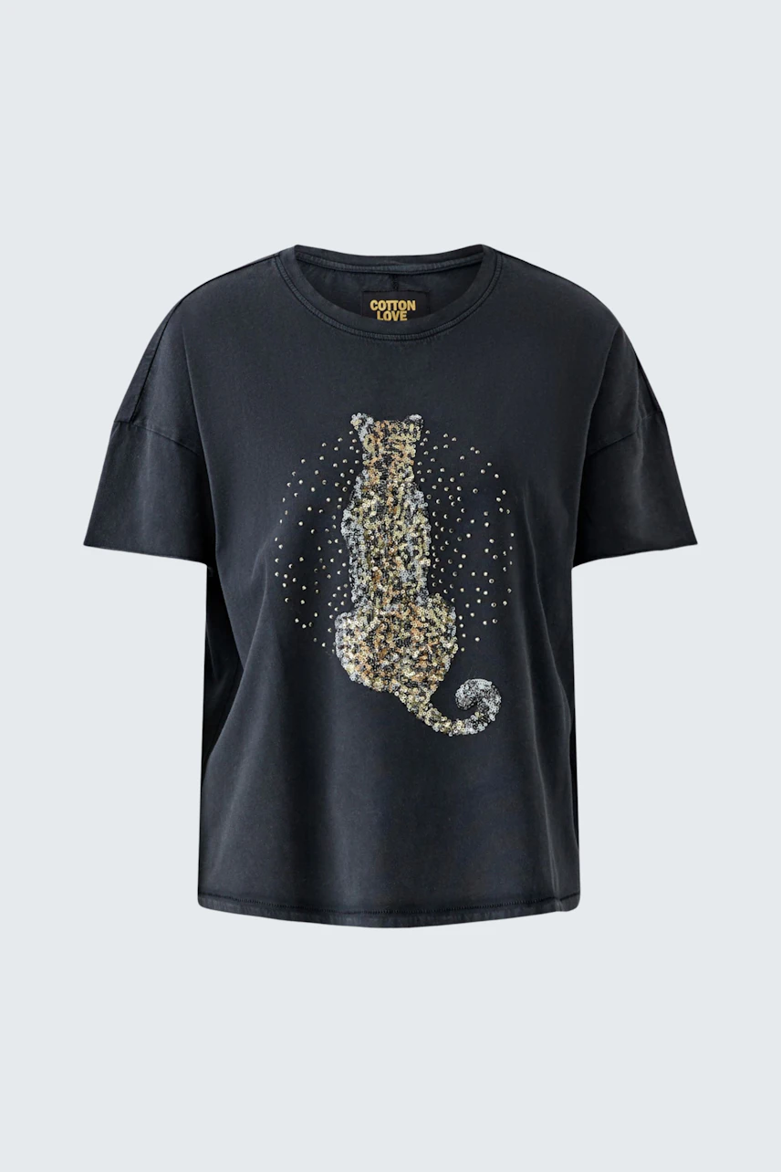 Image 6 of T-shirt - washed out black in washed out black | Oui
