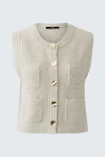 Strickweste - light beige mel