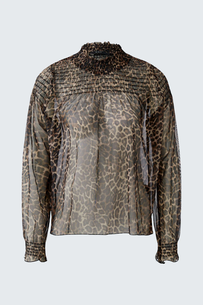 Image 6 of Long-sleeve shirt - camel grey in camel grey | Oui